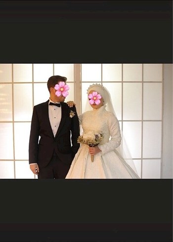 Özel dikim Uzun Kollu Beyaz Prenses Gelinlik - Görsel 2