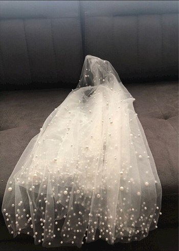 Özel dikim Uzun Kollu Beyaz Prenses Gelinlik - Görsel 6