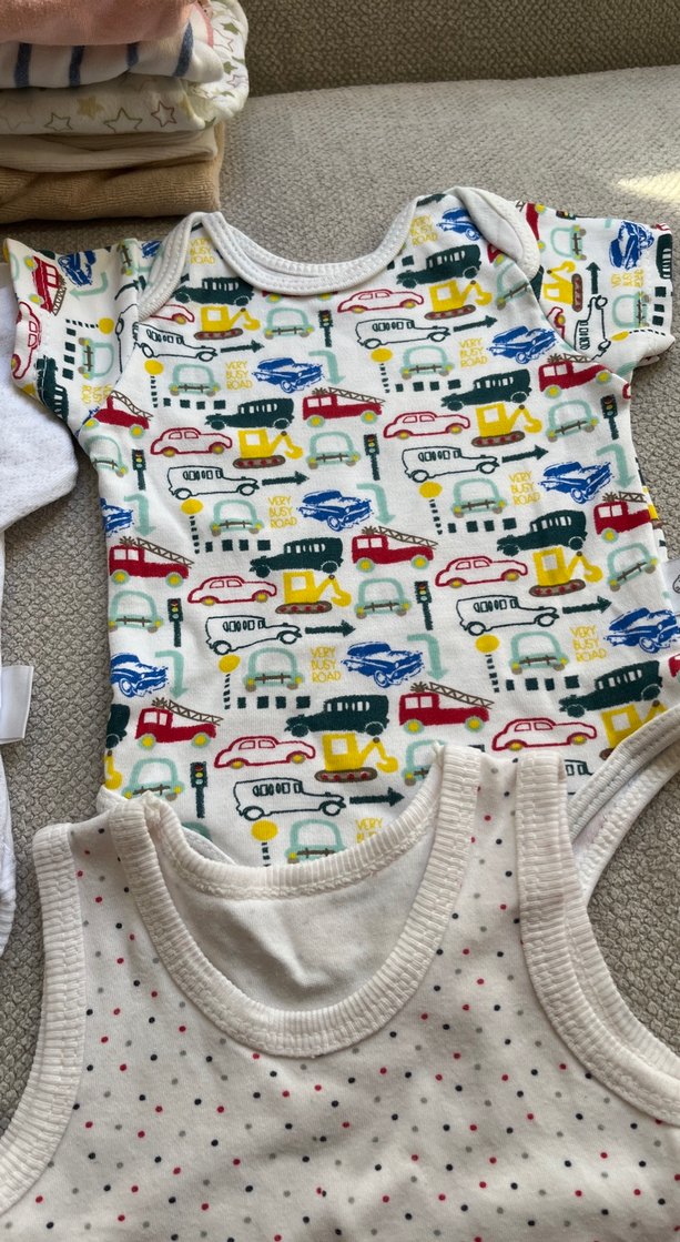 Bebek Erkek Kolsuz Beyaz Çıtçıtlı Body - Görsel 3