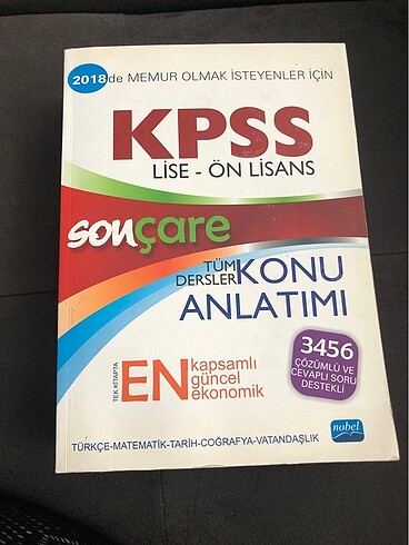 Kpss konu anlatımlı test kitabı