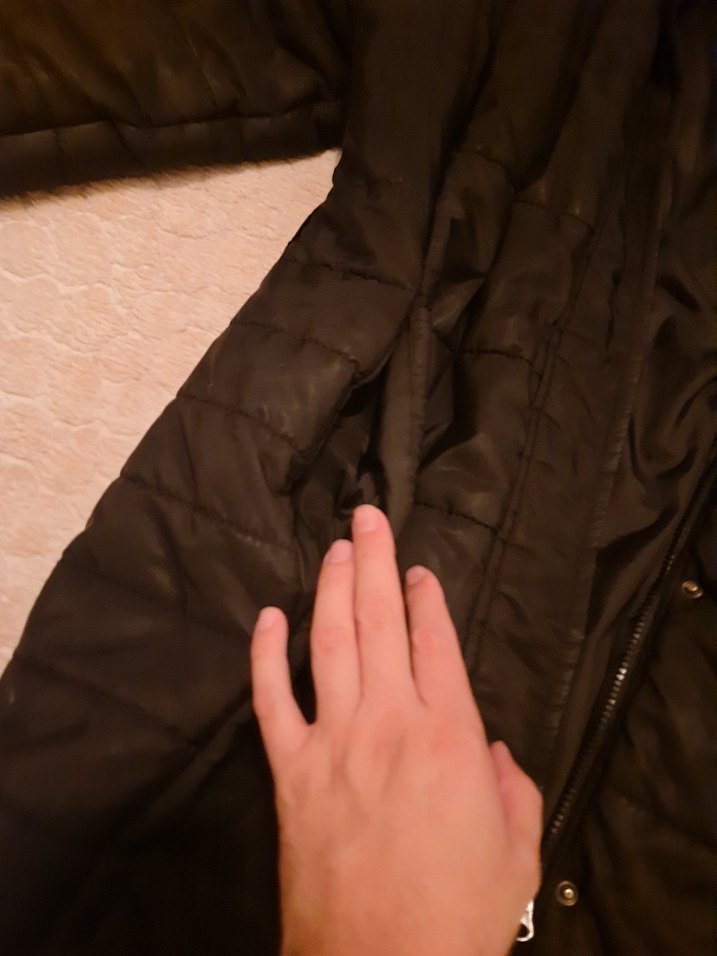 Siyah Uzun Kürklü Kadın Mont LCW - Görsel 2