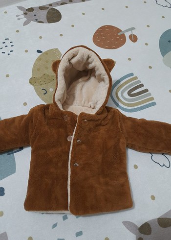 Kahverengi Kapüşonlu Erkek Çocuk Mont - Görsel 2