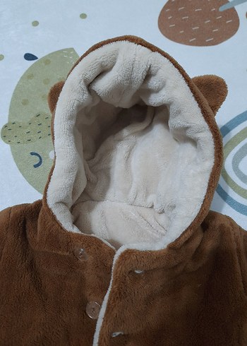 Kahverengi Kapüşonlu Erkek Çocuk Mont - Görsel 3