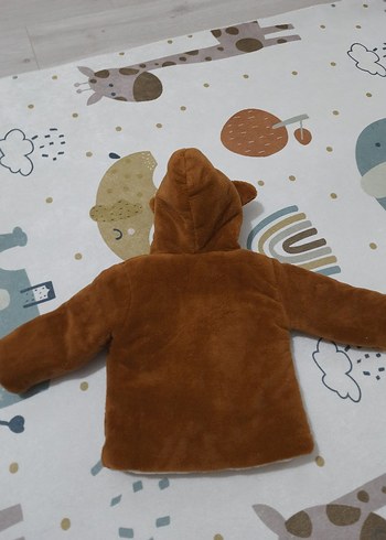 Kahverengi Kapüşonlu Erkek Çocuk Mont - Görsel 4