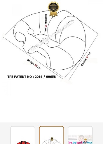 Sıfır bebek oturma destek minderi bebe yatmaz - Görsel 2