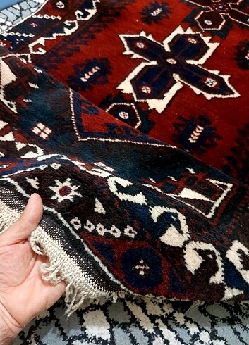 Tarihi 50 yıllık döşemealtı kirman yün Yolluk halı - Görsel 6