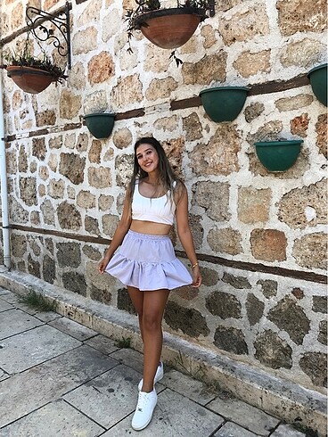 Diğer Lila balon mini etek