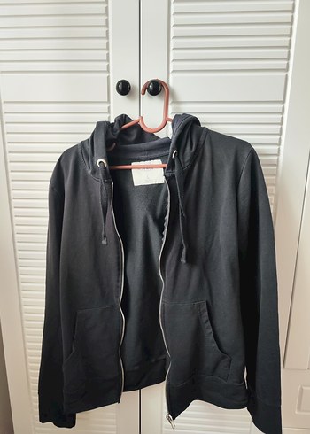 Diğer Kapüşonlu Fermuarlı Gri Kadın Sweatshirt