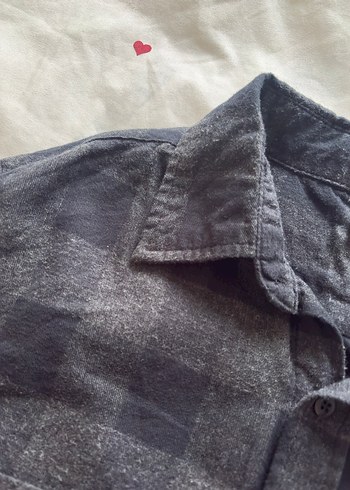 Gri Düğmeli Erkek Keten Gömlek - Görsel 2