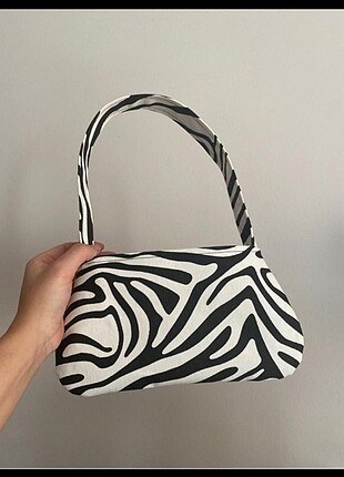 zebra desen baget çanta 