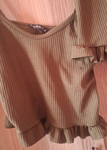 Kahverengi Mini Askılı Rahat Pijama Takımı - Görsel 7