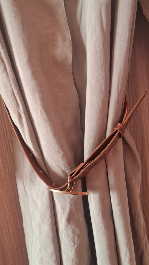 Bej Uzun Keten Gömlek Elbise - Görsel 4