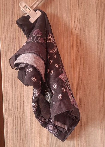 Kahverengi Bohem Drapeli Kadın Fular - Görsel 2