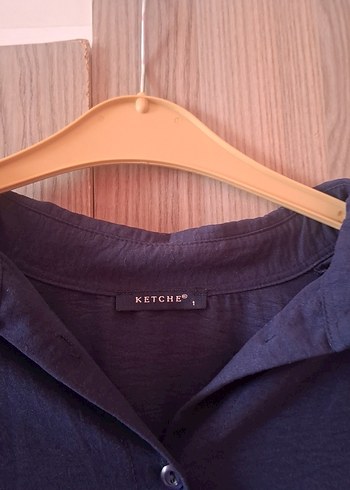 Lacivert Uzun Keten Kadın Tunik - Görsel 7