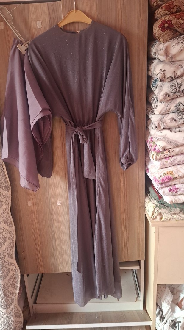 Bohem Gri Soyut Desenli Hafif Perde - Görsel 2