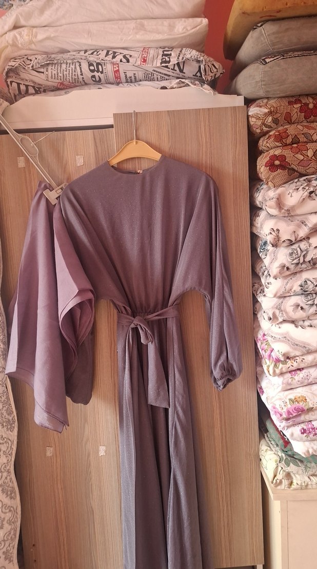 Bohem Gri Soyut Desenli Hafif Perde - Görsel 4