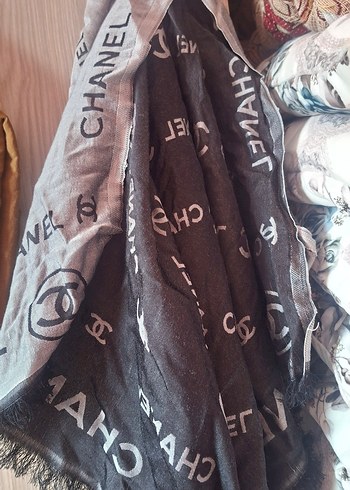 Bohem Tarzda Kahverengi Keten Drapeli Kadın Şal - Görsel 3