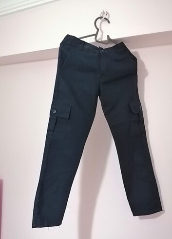 Unisex Lacivert Kargo Pantolon