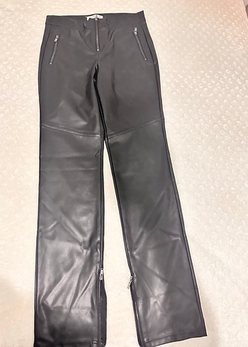 siyah Deri Kadın Pantolon - Görsel 2