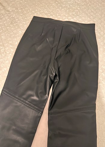 siyah Deri Kadın Pantolon - Görsel 3