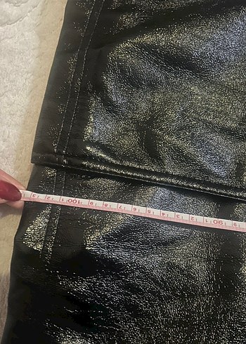 Kemerli Siyah Kadın Deri Ceket - Görsel 5