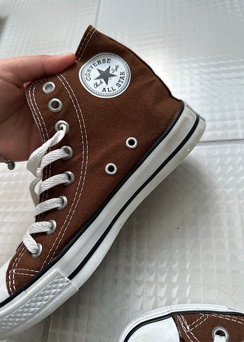39 Beden Kahverengi Converse Yüksek Tabanlı Kadın Spor Ayakkabı