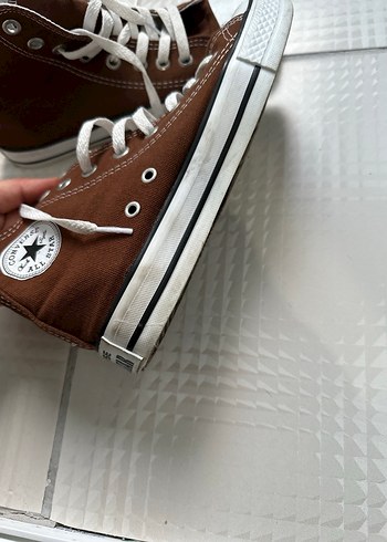 39 Beden kahverengi Renk Kahverengi Converse Yüksek Tabanlı Kadın Spor Ayakkabı