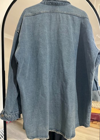 Diğer Düğmeli Mavi Kadın Denim Ceket