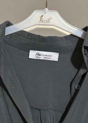 40 Beden gri Renk Gri füme oversize geniş gömlek