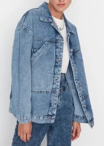 Kadın Mavi Denim Ceket