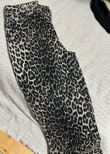 Leopar Desenli kot Pantolon AYBİKESTİL
