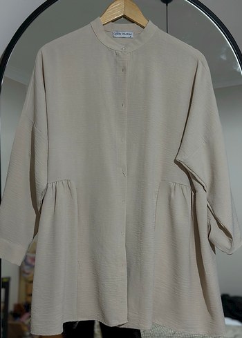 Bej kadın tunik - Görsel 4