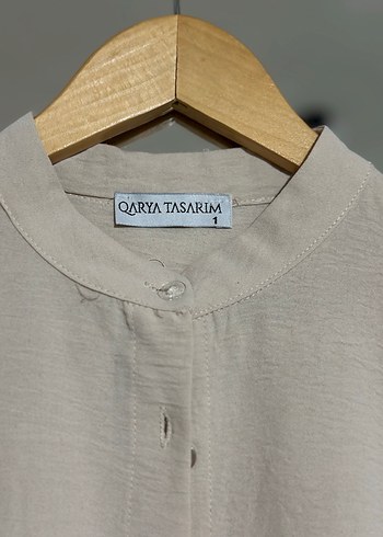 Bej kadın tunik - Görsel 3