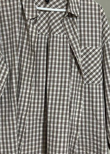 Kadın Kahverengi Kareli Uzun Kollu Gömlek - Görsel 7