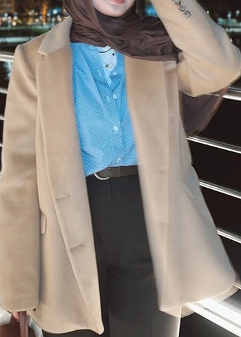 Sarı Düğmeli Kadın Blazer kaban - Görsel 3