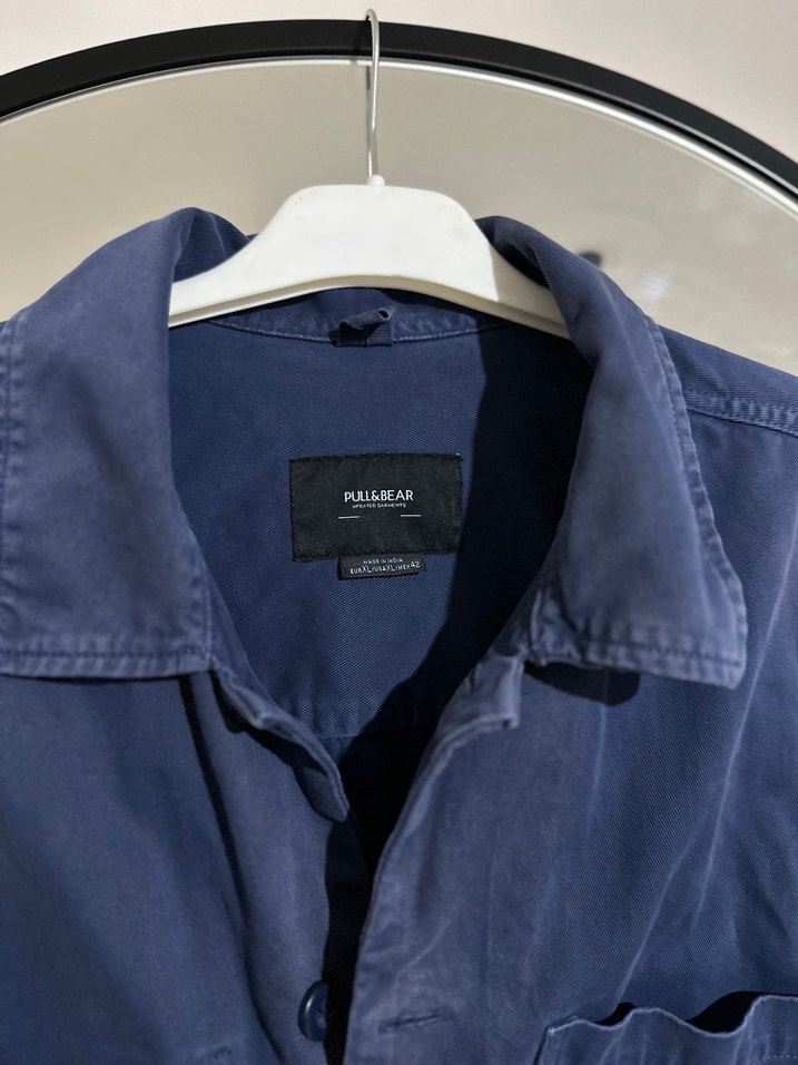 Düğmeli Lacivert Eskitmeli Kot Ceket - Görsel 2