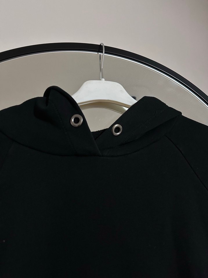 Siyah Kapüşonlu Kadın Sweatshirt - Görsel 2