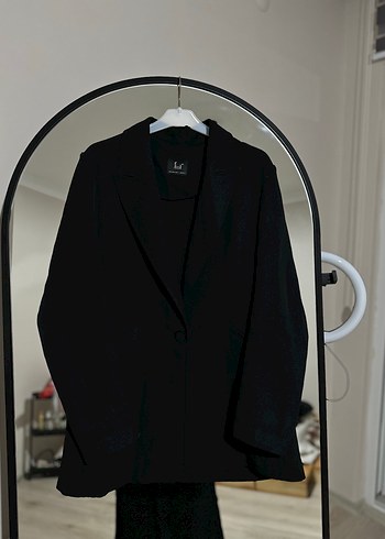 Diğer Düğmeli Siyah Kadın Blazer Ceket