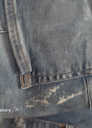 44 Beden gri Renk Gri Düğmeli Midi Denim kapri.