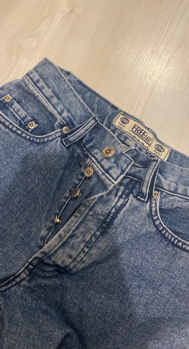 Kadın Mavi Normal Paça Denim Pantolon - Görsel 3