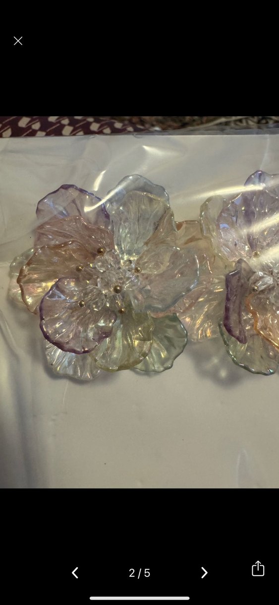 Pastel Renkli Boncuklu Çiçek Küpeler - Görsel 2