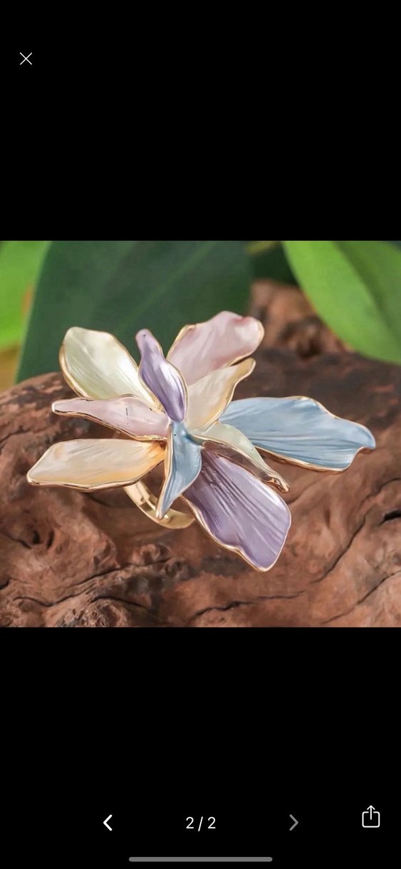 Çiçek Desenli Pastel Renkli Broş - Görsel 2