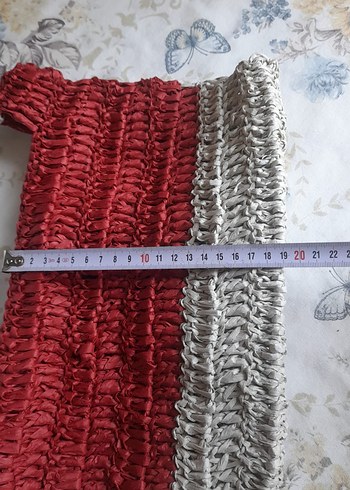 Diger Kırmızı Örgü Bohem Kadın Çanta - Görsel 5