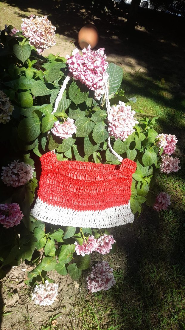 Diger Kırmızı Örgü Bohem Kadın Çanta - Görsel 2