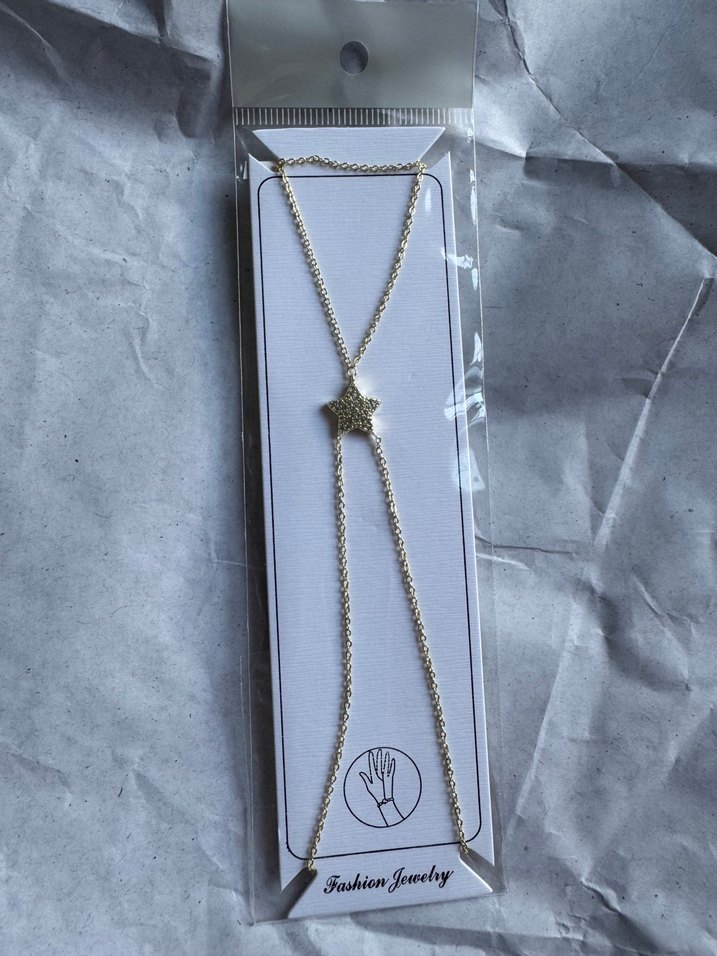 Taşlı yıldızlı gold renk çelik şahmeran - Görsel 2