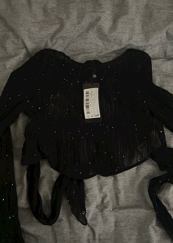 Trendyol & Milla Uzun Kollu Siyah Fırfırlı Gotik Bluz