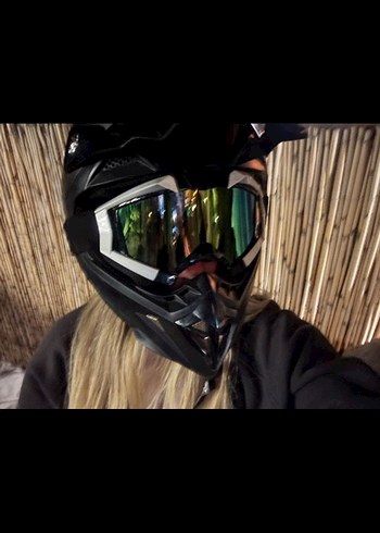 Siyah Biker Tarzı Motosiklet Kaskı 777 - Görsel 4