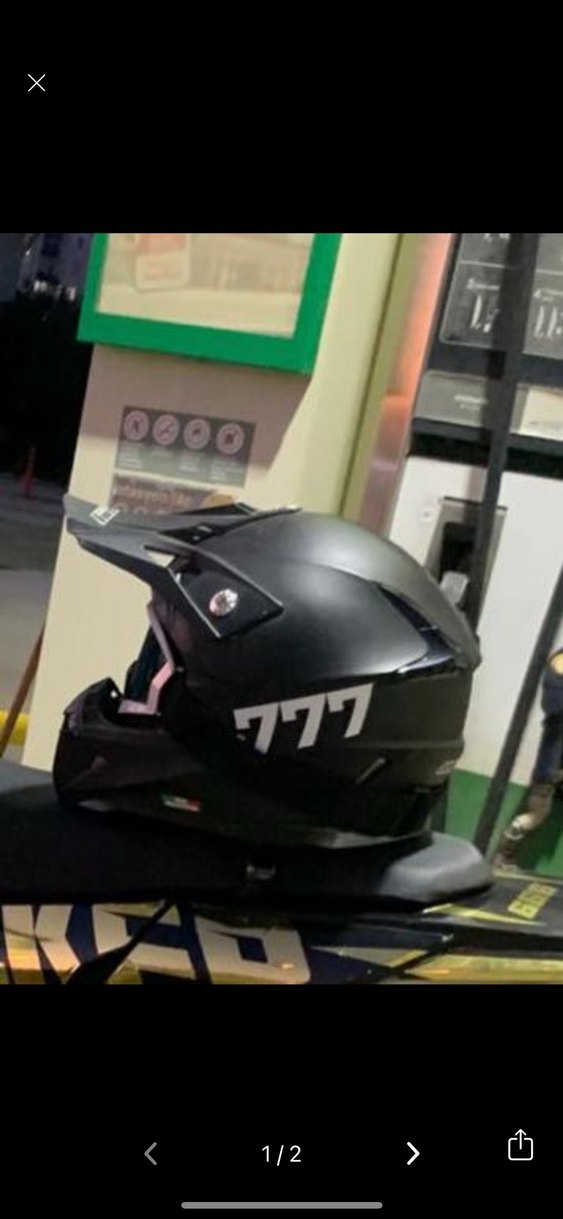 Siyah Biker Tarzı Motosiklet Kaskı 777 - Görsel 3