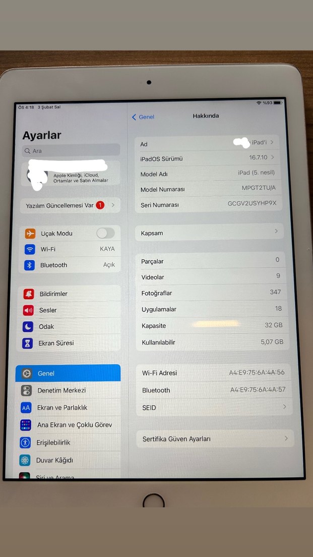 iPad 5. Nesil altın rengi - Görsel 3