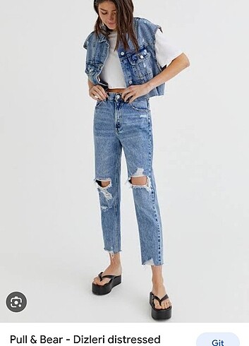 Zara disstressed mom jean